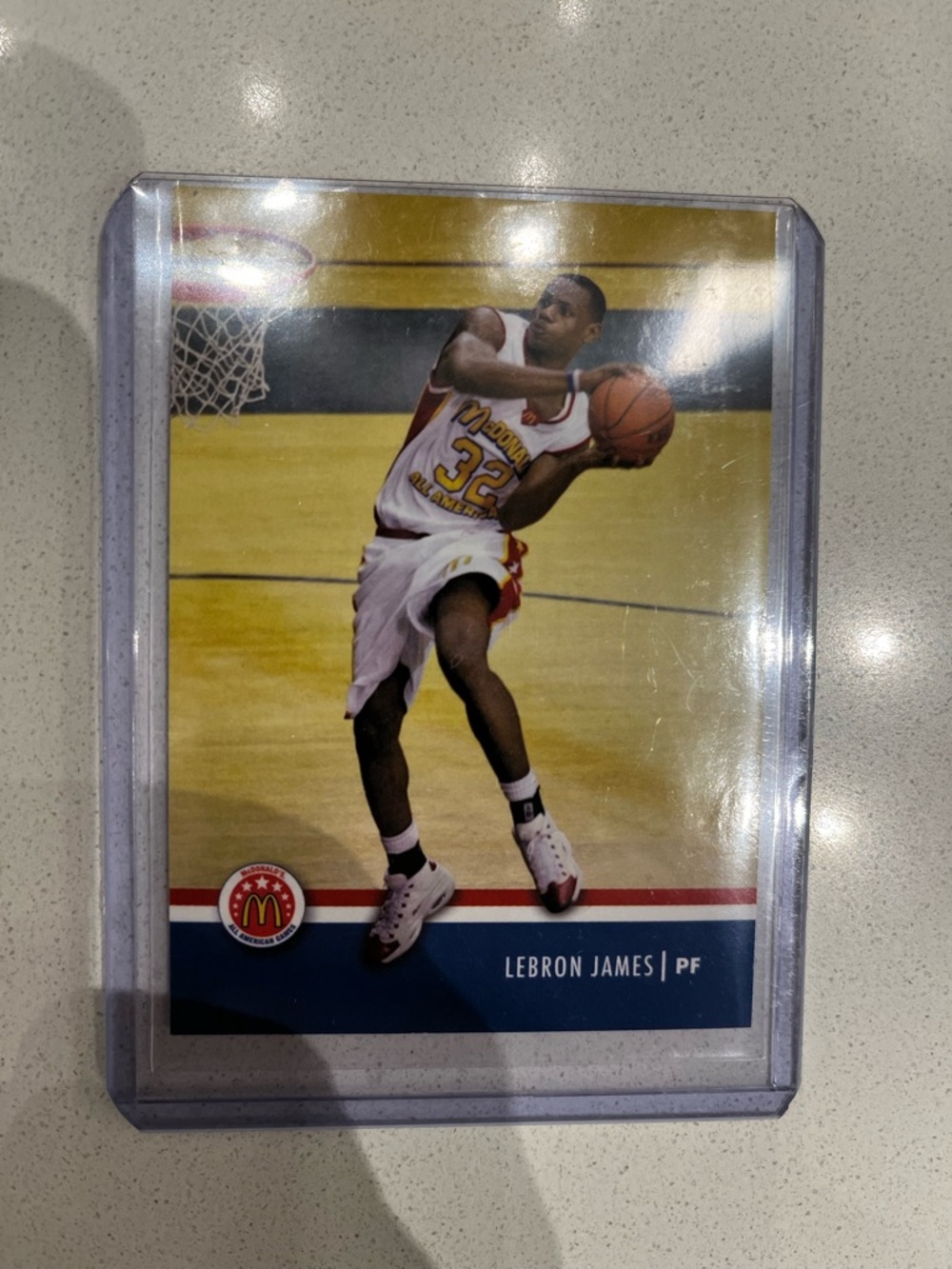 LeBron James McDonald's All-American Basketball Card - White/Red/Yellow